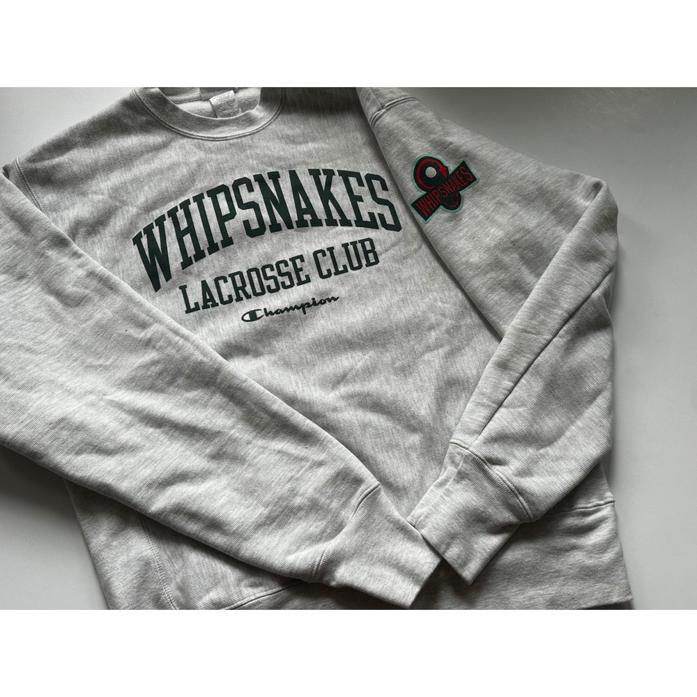 Champion Reverse Weave‎ Whipsnakes Lacrosse Club Sweatshirt Gray Mens Medium